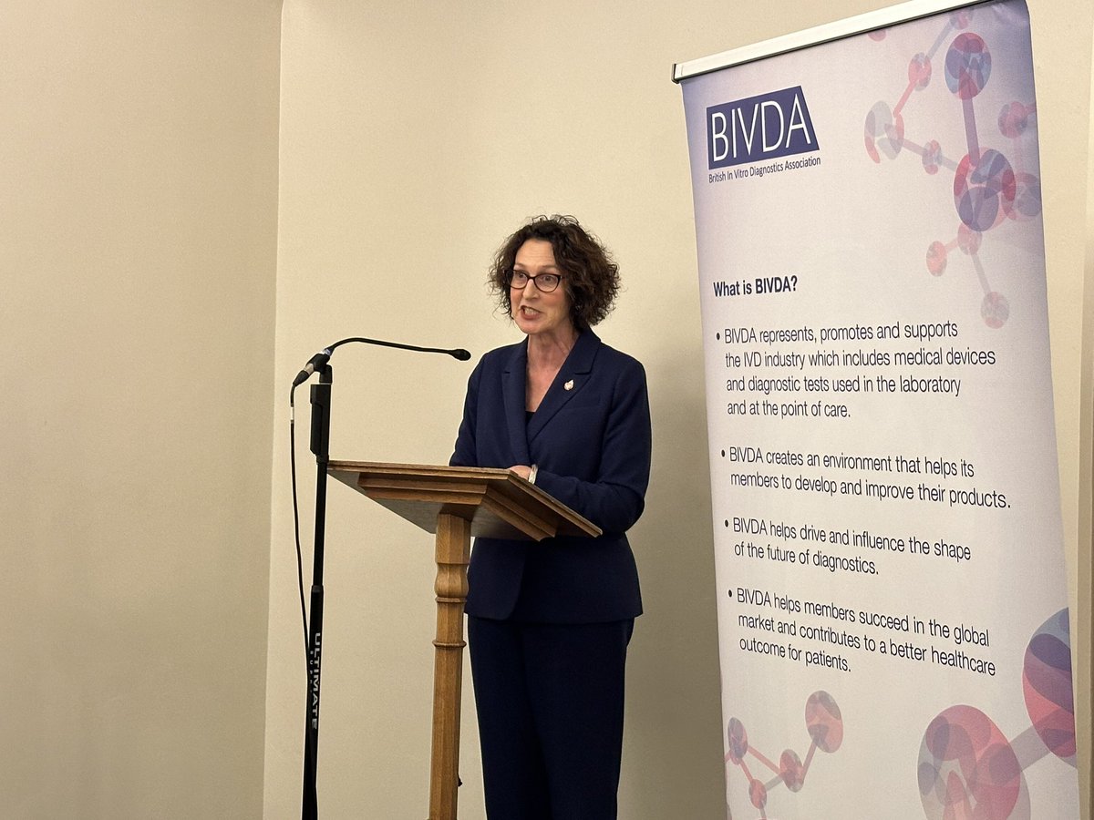 Chamber UK (@chambervoice) on Twitter photo Health Minister, Baroness Gillian Merron tells the <a href="/BIVDA/">British In Vitro Diagnostics Association (BIVDA)</a> Parliamentary reception that diagnostics in the ten year plan are “crucial”. She says “Diagnosing disease as soon as possible improves outcomes and saves money down the line.” Health Minister, Baroness Gillian Merron tells the <a href="/BIVDA/">British In Vitro Diagnostics Association (BIVDA)</a> Parliamentary reception that diagnostics in the ten year plan are “crucial”. She says “Diagnosing disease as soon as possible improves outcomes and saves money down the line.”