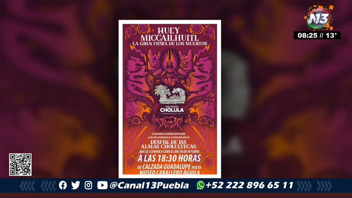 <a href="/ValeriaBarriosD/">Valeria Barrios</a> <a href="/TonantzinFdz/">Tonantzin Fernández</a> #ENTÉRATE 🌸💀 El pueblo mágico de San Pedro Cholula, tiene distintas actividades programas para esta temporada de Día de Muertos.

🛣️ La alcaldesa <a href="/TonantzinFdz/">Tonantzin Fernández</a> nos da los detalles, en entrevista para el #Noti3DeLaMañana.

bit.ly/3A750y8