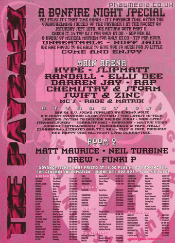 30 Years ago today
Friday 5th November 1994
Desire
'The Payback II'
The Rocket