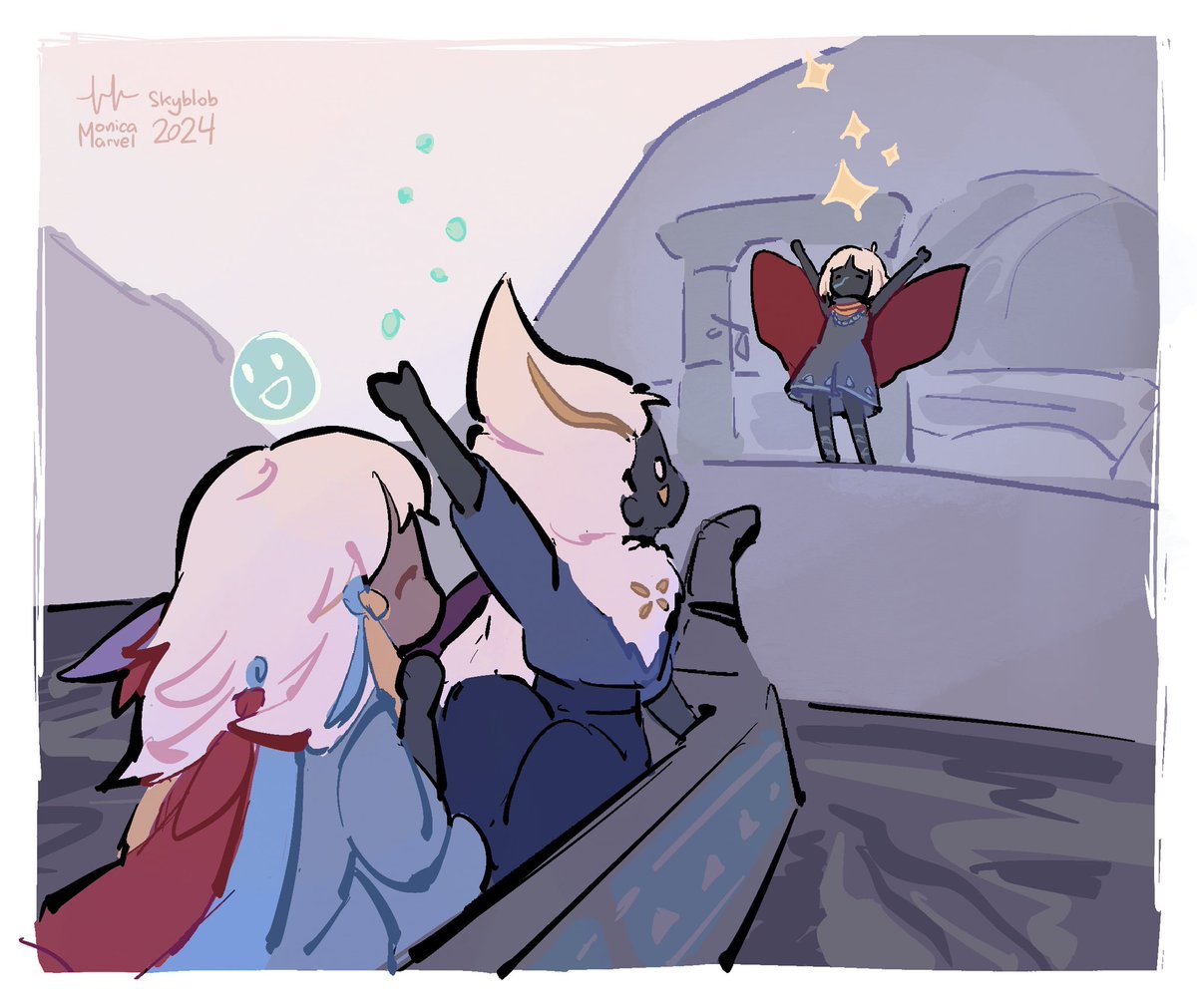 meowlnica's tweet image. 【 Skytober 2024 】「 Oct 30th ~ Friendship 」
They’re bffs! 🥺
-
#skytober2024 #thatskygame #sky星を紡ぐ子どもたち #skyイラスト