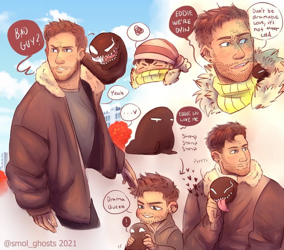 smol_ghosts's tweet photo. It gets chilly in San Francisco right? 🍂 #venom #VenomTheLastDance #symbrock https://t.co/sSsEIb47Qd