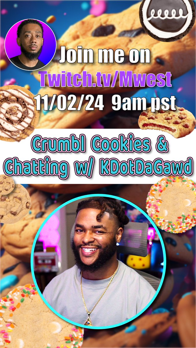Let’s Crumbl About It! So hyped for this week's interview! Join us as we chat with <a href="/KDotDaGawd/">LG KDotDaGawd</a> - Twitch Partner, Unity Guild leader, multi-brand ambassador, anime aficionado, and event host! Don’t miss this deep dive into all things content!

When: Saturday 11/02 at 9am pst (11am