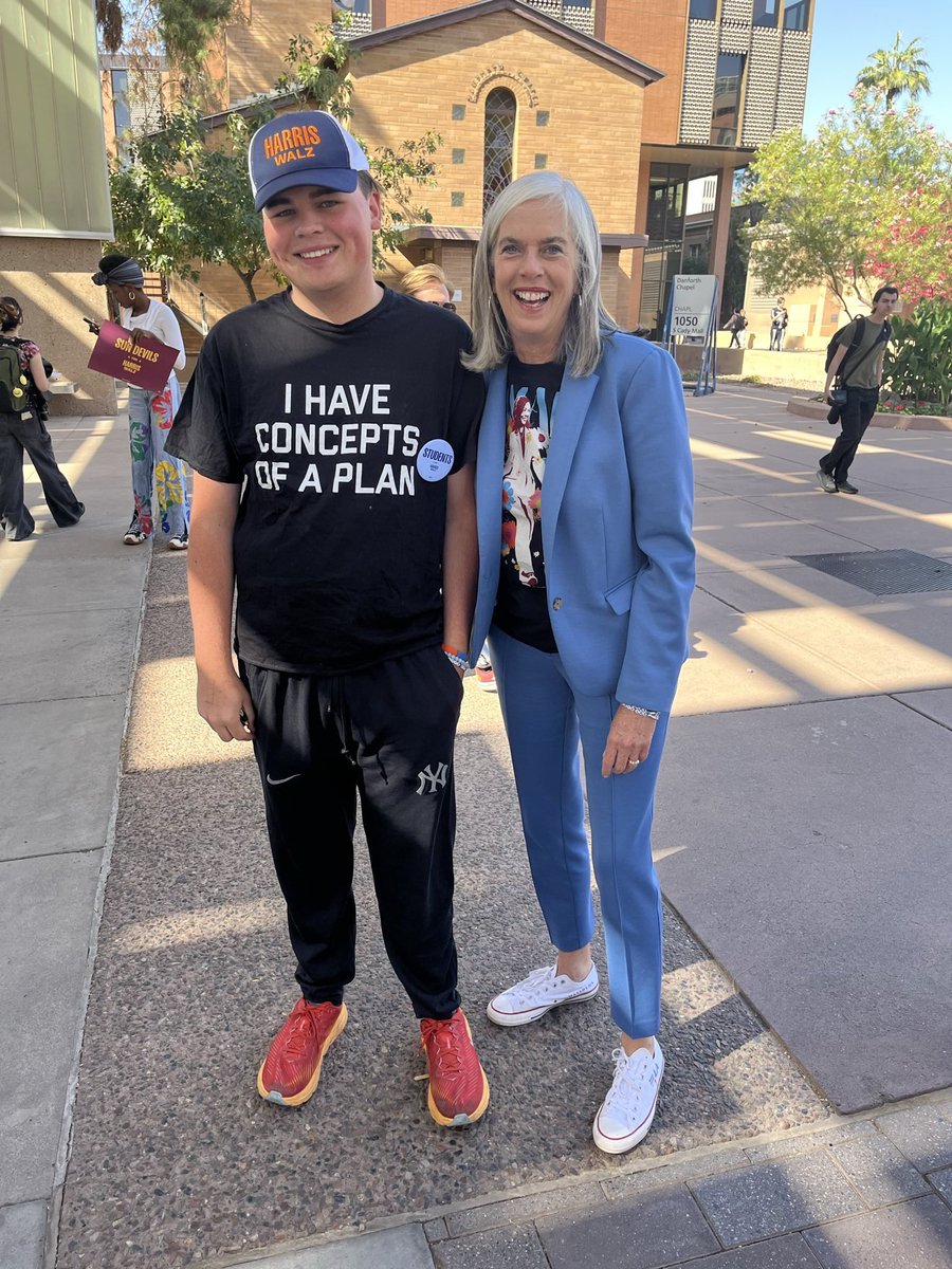 Team Katherine Clark (@teamkclark) on Twitter photo Great day at <a href="/ASU/">Arizona State University</a> with <a href="/gregstantonaz/">Greg Stanton</a>!
College students here and across the country are ready to elect <a href="/KamalaHarris/">Kamala Harris</a> as the next president of the United States — 6 days 💙 Great day at <a href="/ASU/">Arizona State University</a> with <a href="/gregstantonaz/">Greg Stanton</a>!
College students here and across the country are ready to elect <a href="/KamalaHarris/">Kamala Harris</a> as the next president of the United States — 6 days 💙