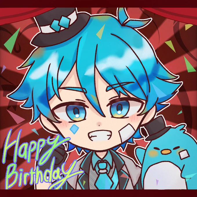 自由くんお誕生日おめでとうございます #水凪る自由帳 #水凪自由誕生祭2024