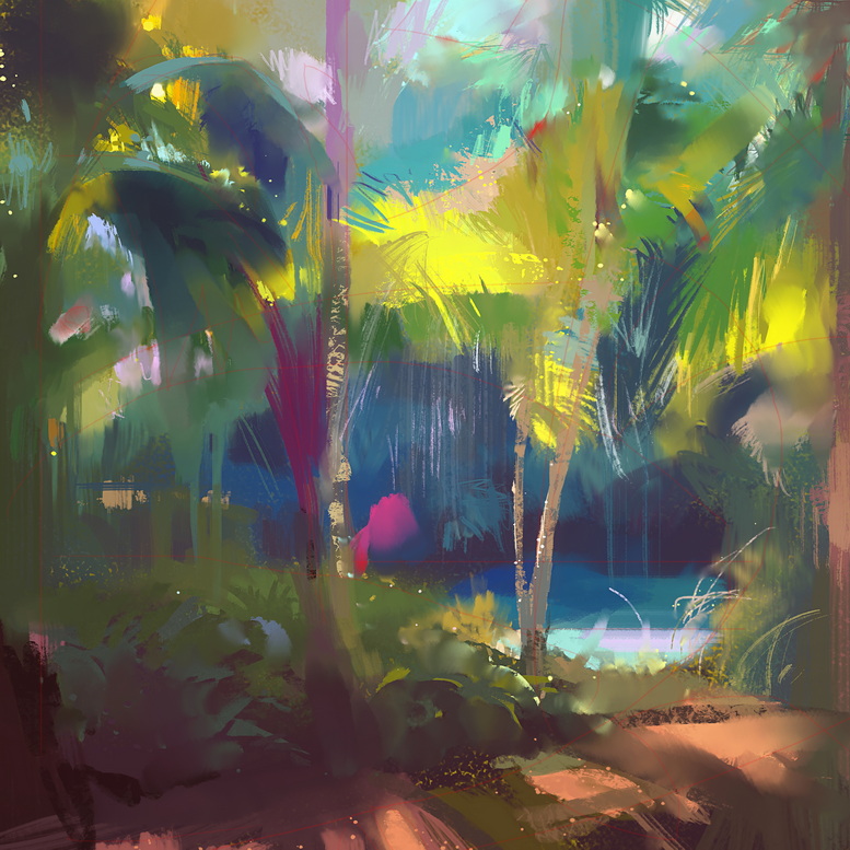 NathanFowkesArt's tweet photo. A painting of my trip to the Dominican Republic. https://t.co/IINpCnnXHZ