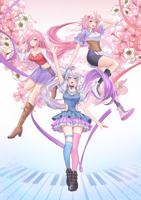 cover i did for a honkai zine last year. Decided to print it out for freebies trade for CF19!  