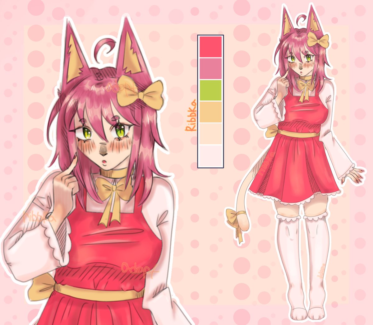 fishstick_owo's tweet photo. Hi, I would like to introduce you to my new adoptee (you can buy she on ych.commishes, it is listed in the profile description)
#adopt #adoptable #kitty #pink https://t.co/XV6JH2OCTl