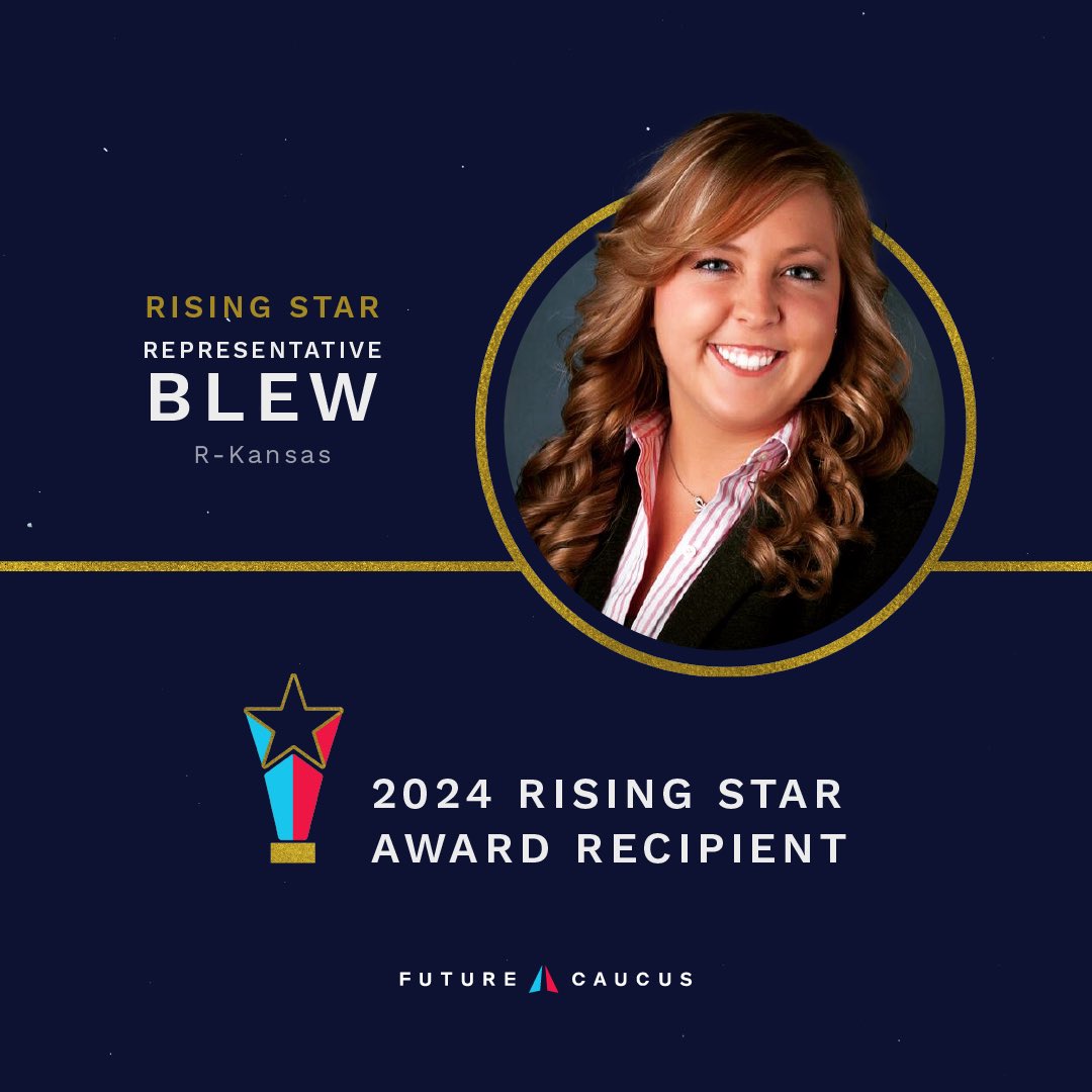 Serving as co-chair of the bipartisan Kansas Future Caucus chapter has been a great privilege – I’m excited to be honored with the Rising Star Award this year from <a href="/futurecaucus/">Future Caucus</a> and be recognized for my commitment to a better future!
