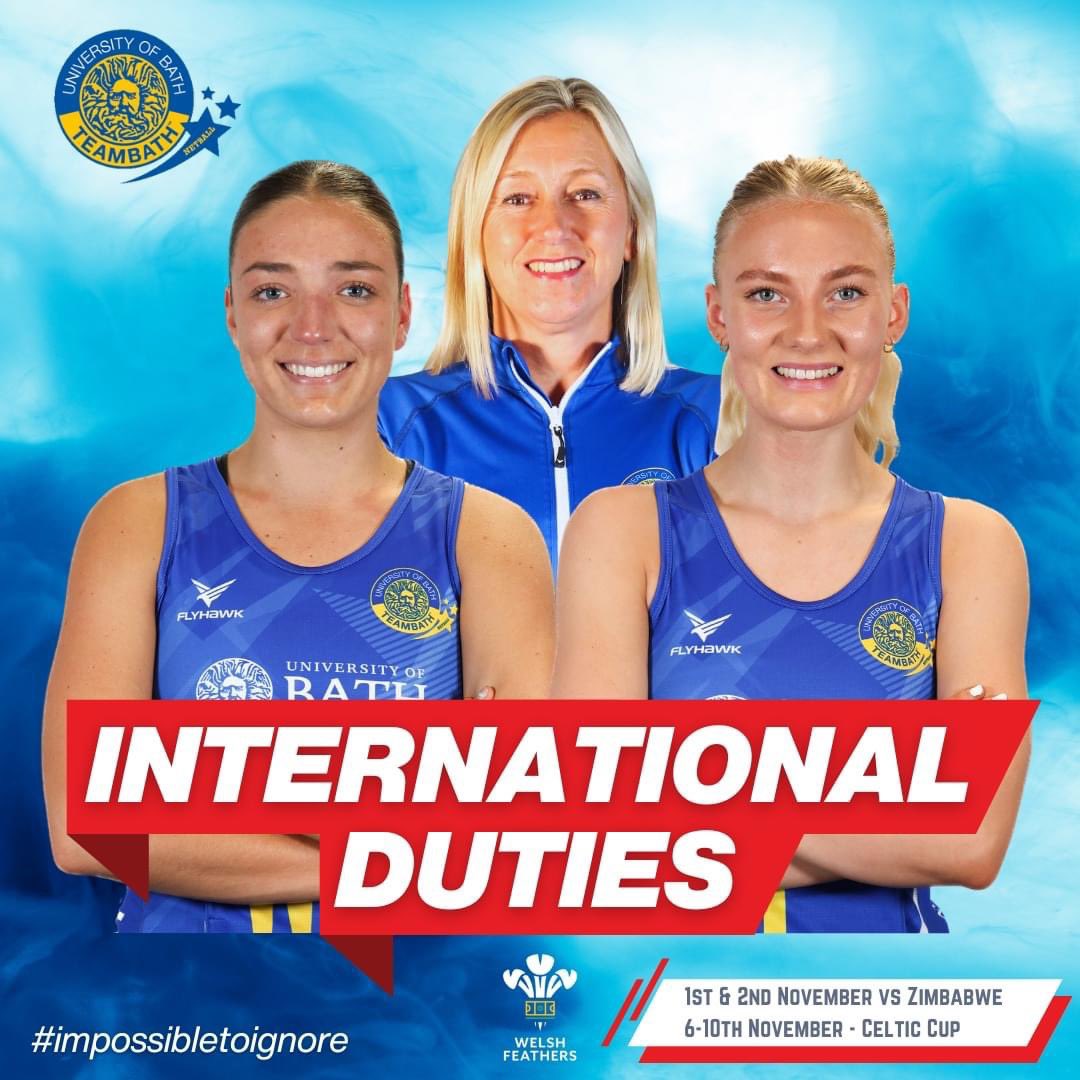 🏴󠁧󠁢󠁷󠁬󠁳󠁿 International duty calls 🏴󠁧󠁢󠁷󠁬󠁳󠁿

Good luck to NXT Gen squad members <a href="/ellen_morgan3/">Ellen Morgan</a> &amp; <a href="/ptydeman_/">Poppy Tydeman</a>, and Academy Head Coach, <a href="/nduke107/">Natalie Roddy</a> (Assistant Coach for the Welsh Feathers) on their upcoming 2-test series &amp; Celtic Cup for @WalesNetball_

#impossibletoignore 💙💛