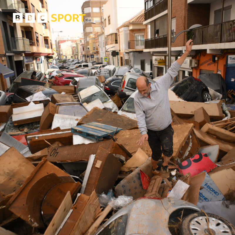 BBCSport's tweet photo. Valencia's Copa del Rey match against Parla Escuela has been postponed after the devastating flash floods in Spain.

More ⬇️

#BBCFootball