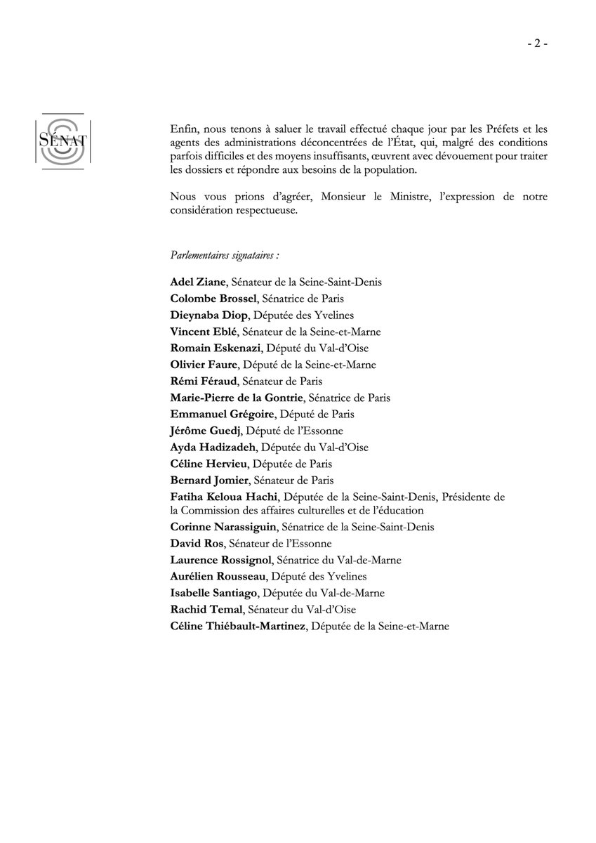 Adel Ziane (@adel_ziane) on Twitter photo 📩 Avec 20 collègues parlementaires franciliens socialistes et de place publique, nous avons adressé un courrier au Ministre de l’Intérieur <a href="/BrunoRetailleau/">Bruno Retailleau</a> pour l’alerter sur les délais inacceptables dans les prises de rendez-vous en préfecture, en particulier pour les titres de 📩 Avec 20 collègues parlementaires franciliens socialistes et de place publique, nous avons adressé un courrier au Ministre de l’Intérieur <a href="/BrunoRetailleau/">Bruno Retailleau</a> pour l’alerter sur les délais inacceptables dans les prises de rendez-vous en préfecture, en particulier pour les titres de