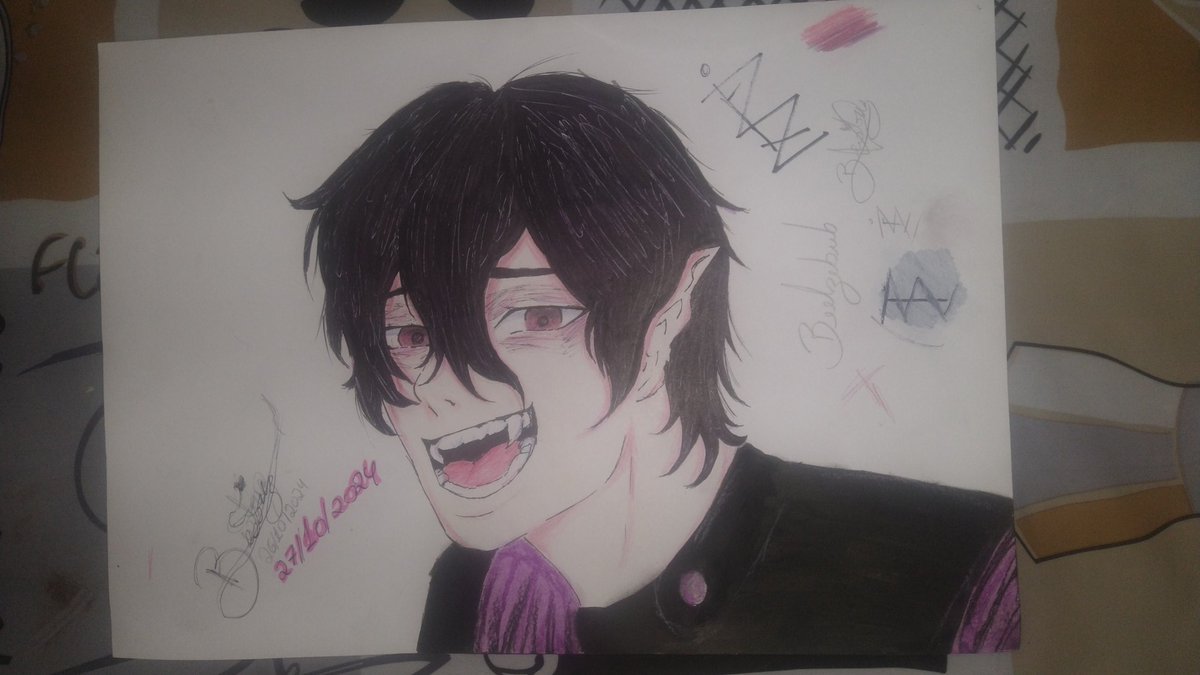 Bex_Foxy's tweet photo. Fiz desenho do beelzebub de shuumatsu 

Gostaram?
Usei a do lado como referência https://t.co/LKbVXUoi8k