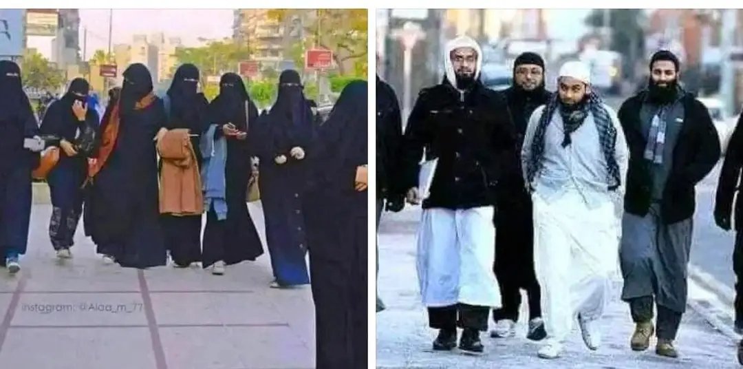 اعوذ بالله من مظاهر النفاق والبدع والاستشراف .