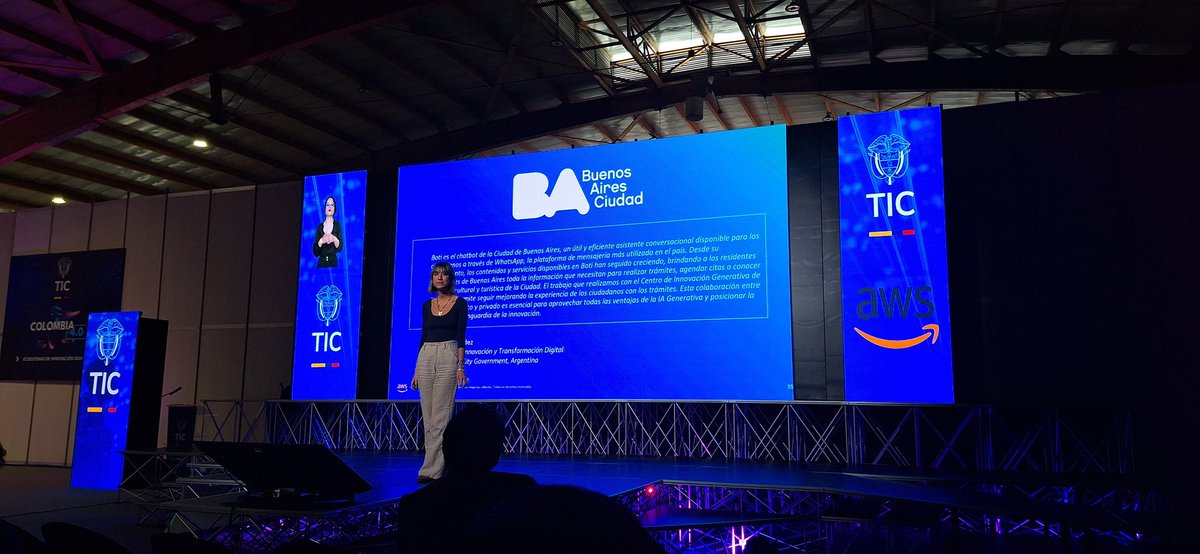 agatadata's tweet photo. La #IA está transformando el sector público en toda América Latina. En #Col40, Laura Álvarez de @AWSLatam comparte casos de éxito en la región. https://t.co/D1QYatL1mb