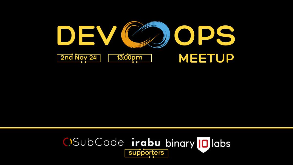 AviTheDev's tweet image. 🗓 2nd Nov 2024
📍 Binary Labs

Are you a DevOps Professional? Eager to share your experience &amp;amp; knowledge?

Register to Attend: bit.ly/3Uv8UI5