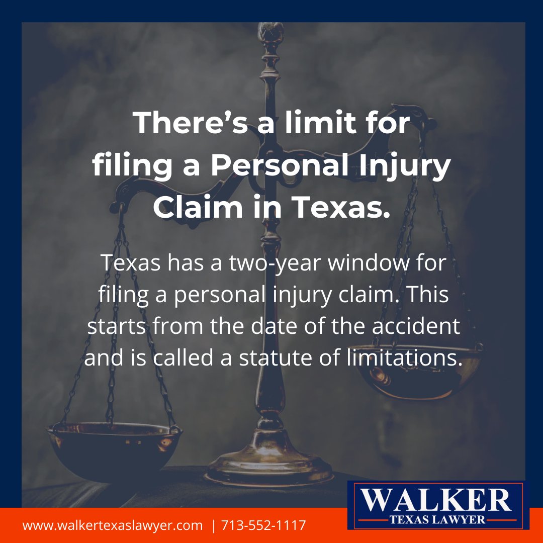 WalkerTXLawyer's tweet image. There are some exceptions for specific circumstances, but it’s wise to call a personal injury attorney in Texas as soon as possible to get started on the case.

Get in touch: walkertexaslawyer.com

#insurancecompany