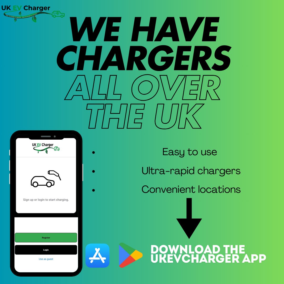 UKEVCHARGER_'s tweet image. Charged up and ready to roam! ⚡ With charging points scattered all over the UK, staying powered has never been easier. Download our app today to find your nearest charger and keep your journey going! 📱 #ChargeOnTheGo #StayConnected #ukevcharger #evcharging #evchargingpoints