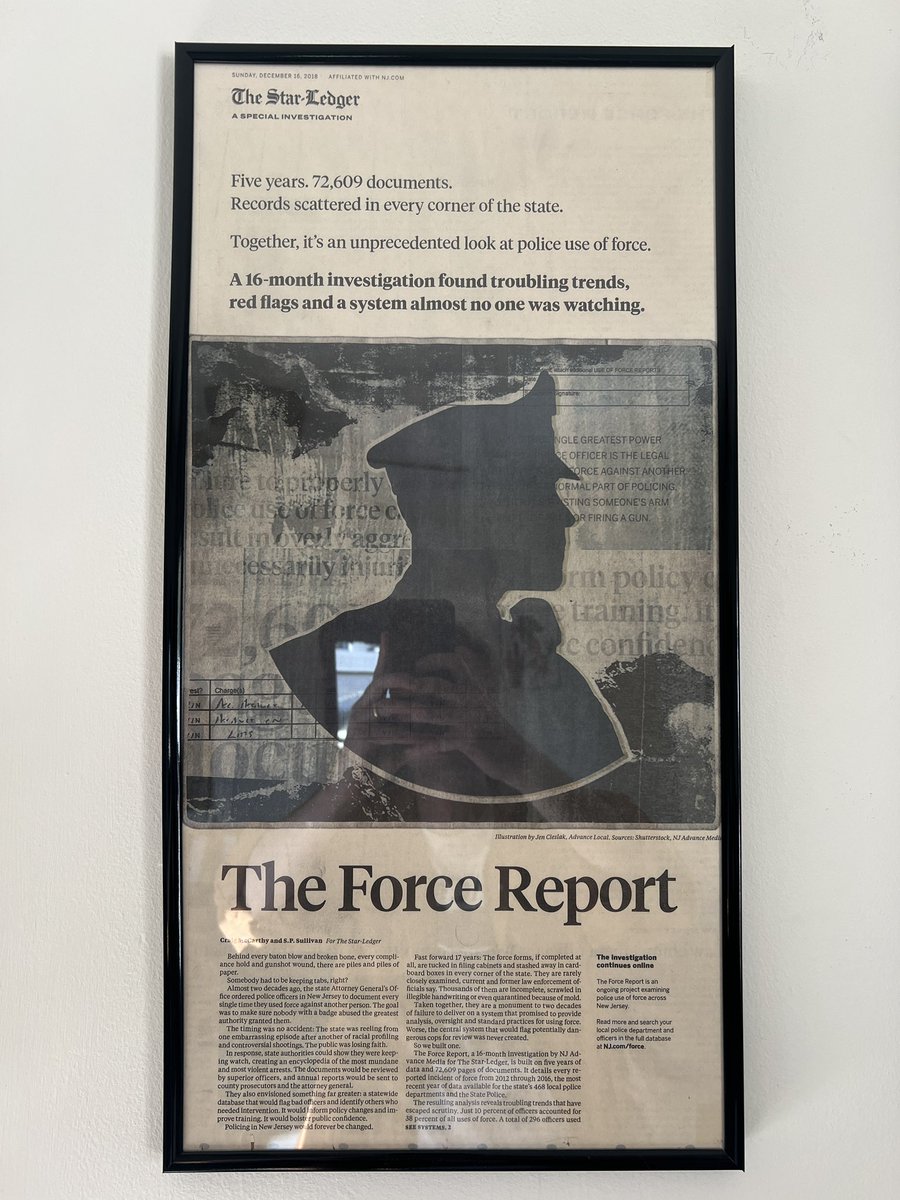 These three Star-Ledger A1s are on my wall, a daily reminder that I work for an imperfect but scrappy news organization that regularly punches above its weight. We spark reform, hold government accountable and bring you stories that would not see daylight otherwise. 📰🪦❤️
