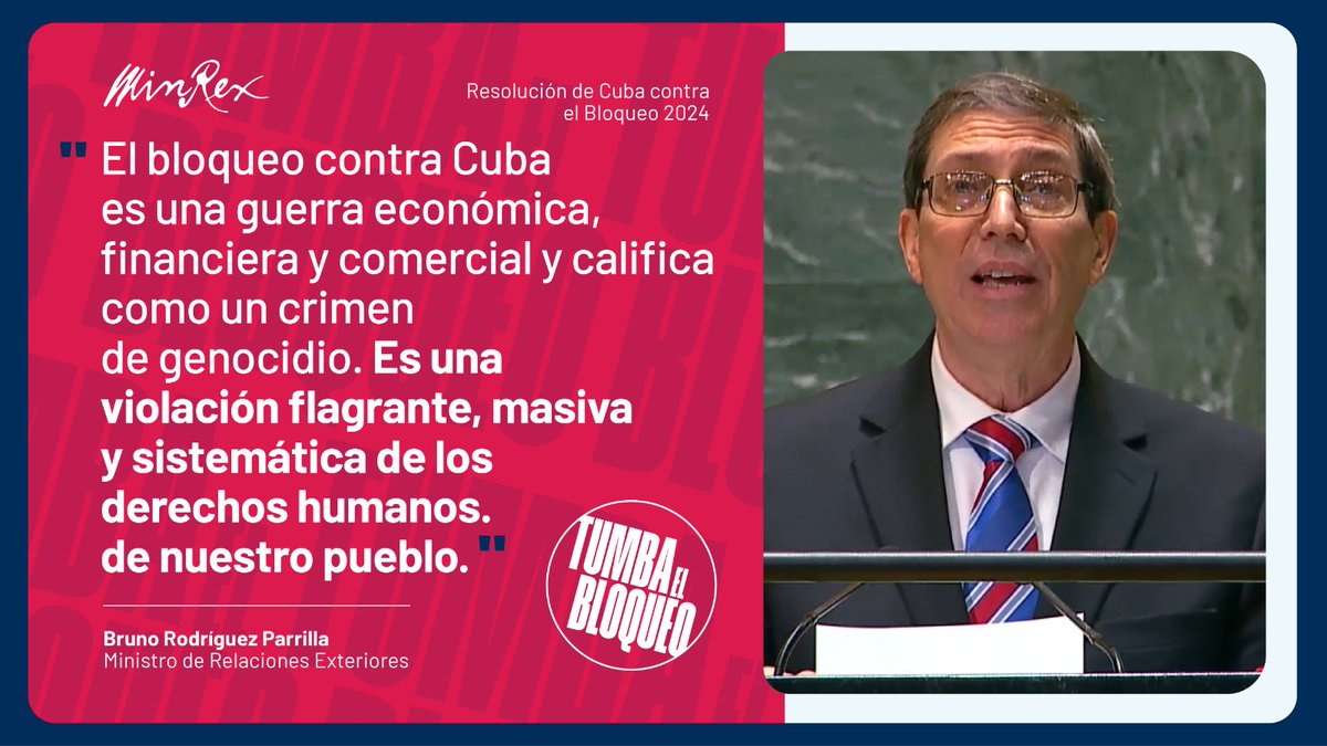 .<a href="/BrunoRguezP/">Bruno Rodríguez P</a> | 15 minutos de bloqueo implican 144 mil dólares de pérdidas para Cuba, que es el dinero que requerimos para adquirir las prótesis que necesitan nuestros niños y adolescentes con discapacidades auditivas.

#TumbaElBloqueo
#cubaisnotalone