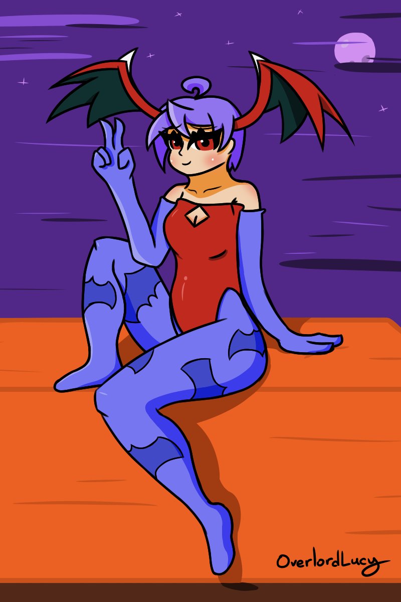 OverlordLucy's tweet photo. Happy Halloween! Spooky Lillith #Darkstalkers https://t.co/d5uR4kq3VG