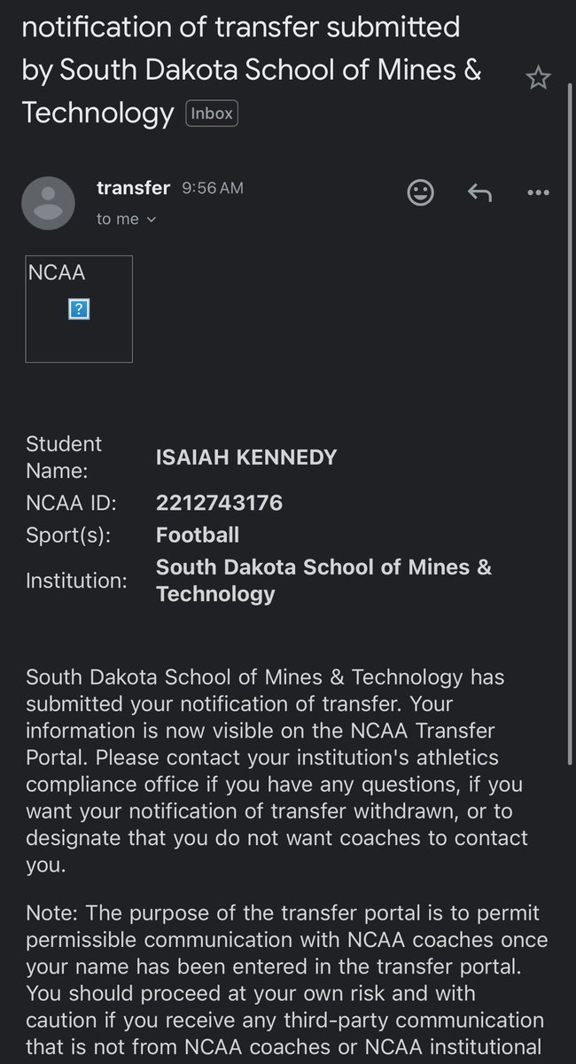 I will be Entering the Transfer Portal with 4 years of eligibility remaining.
#: (252-470-3386)