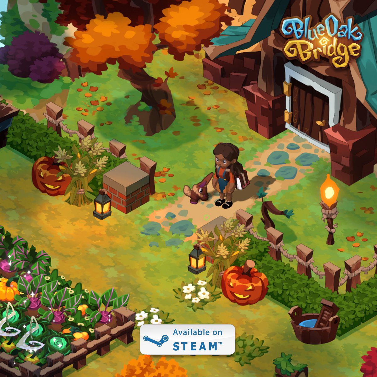 blueoakbridge's tweet image. 🍂🍄Game Giveaway🍄🍂 Follow, like and Retweet to enter for the chance to win a Steam Key for Blue Oak Bridge! - Contest ends November 6th 🩵🥕