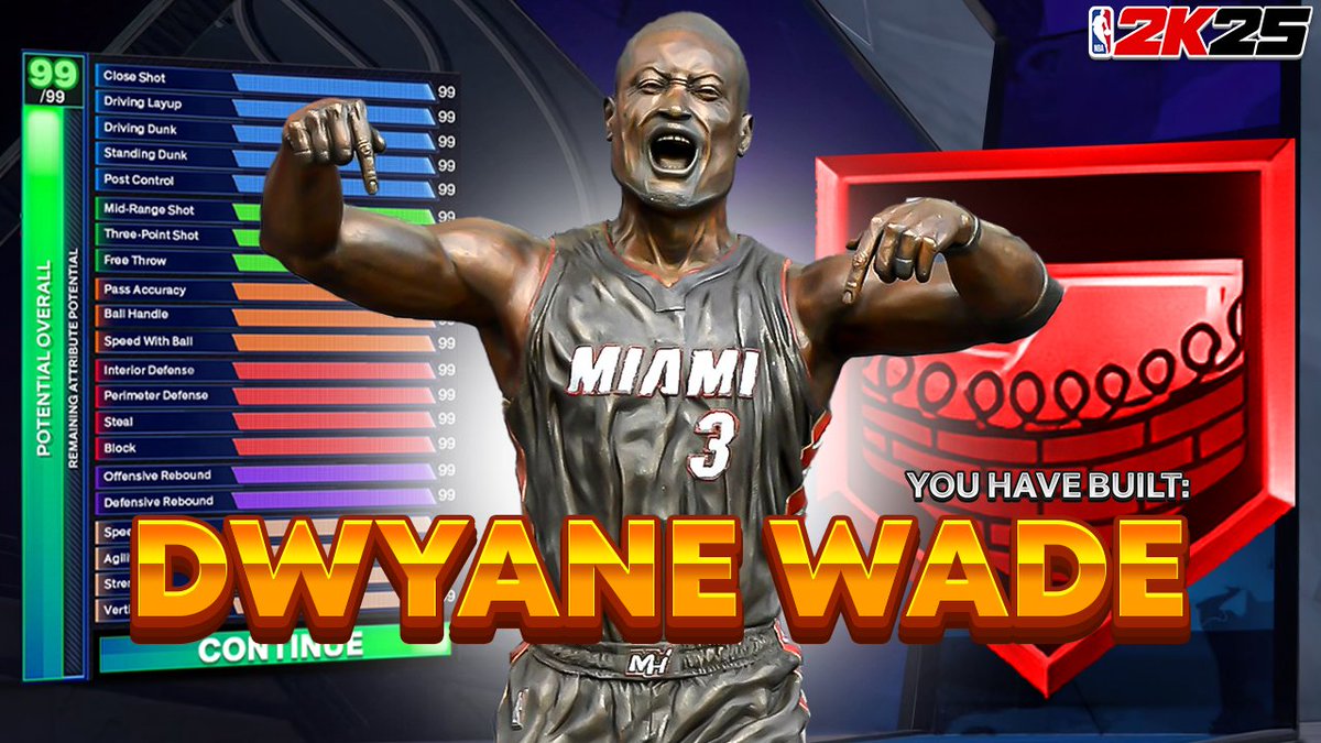 jpforthreee's tweet photo. MY DWYANE WADE REPLICA BUILD ON 2K25 🔥
85 Middy 🎯
89 Driving Dunk 🏀
85 Strength 💪
92 Perimeter Defense 🔒
#NBA2K25 #whoisthatguy 😂
https://t.co/De4w5aQG0i https://t.co/LbmyV45T5u