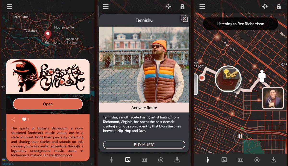 📣 We proudly present our latest collaboration with  multi-disciplinary artists Margaux LeSourd and Maurice Leoni-Osion (#ForTheRecord). 'Bogart’s Ghost' is an immersive  adventure using collective memory as the backdrop for underground music discovery in Richmond’s Fan district.