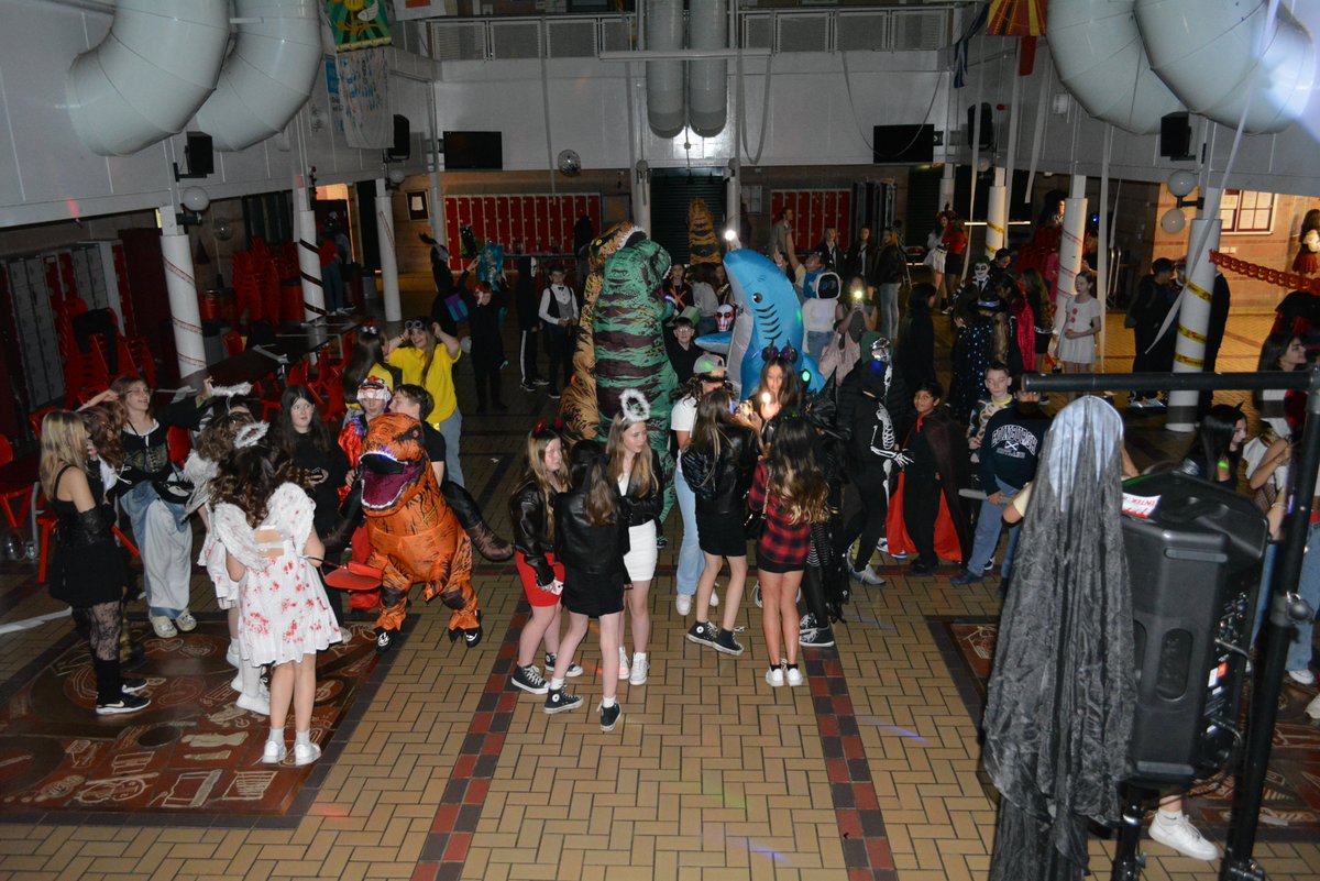 StMargaretsAcad's tweet photo. A huge thanks to all S6 students involved in ensuring a great S1 Halloween Disco. Our S1 pupils had a wonderful time because of the amazing organisation and team 'Spirit'. Thanks also to Erin &amp; Keira for leading the event, FMA staff  teachers for helping to create a great event https://t.co/gycI034Ao3