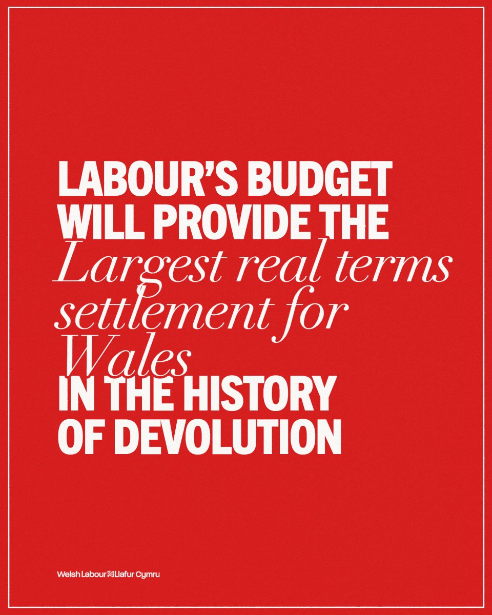 Today’s Budget was proof that we have a partner in Westminster who is listening to what Wales needs.

My cabinet will now work to ensure that we use this new funding to fulfil the priorities I set out in September.