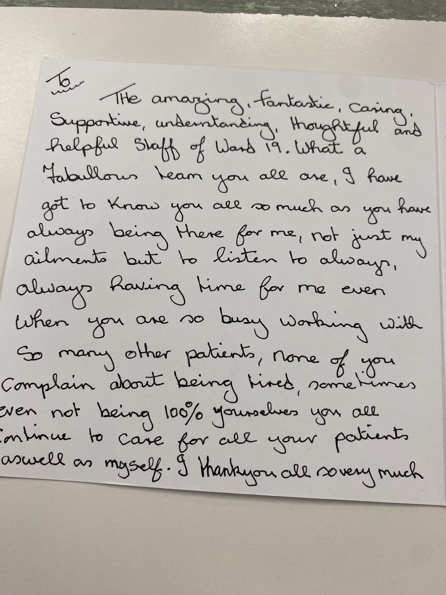 WardMale's tweet image. What lovely feedback from a long staying patient …@Frostie_SC @PoblacionJeanne @kellyruth0222 @BTHFT @karendawber @Mel_Pickup