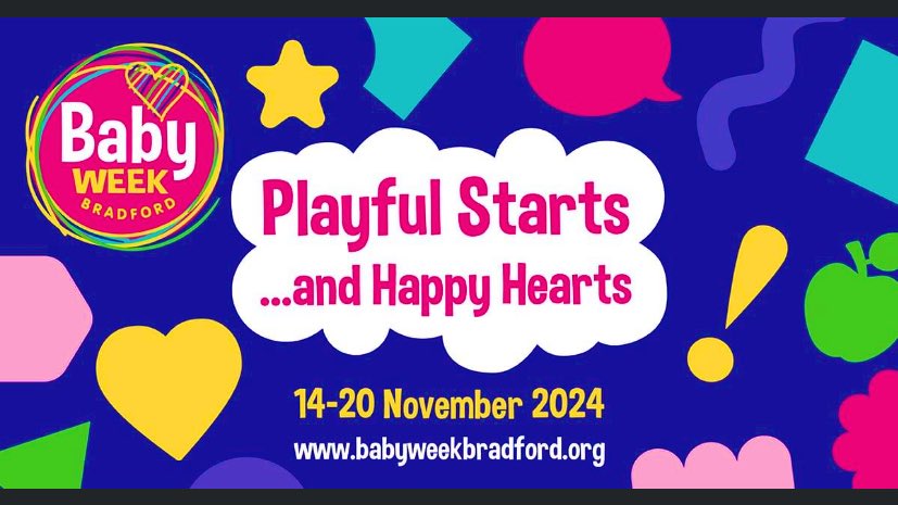 Bradford Baby Week is on its way!  
Bradford Libraries are joining in the fun with lots of rhyme times and sensory fun across the district.  Check out betterstartbradford.org.uk/baby-week-brad… for more info on specific event dates.  Baby Week Bradford | Better Start Bradford
#BradfordBabyWeek2024