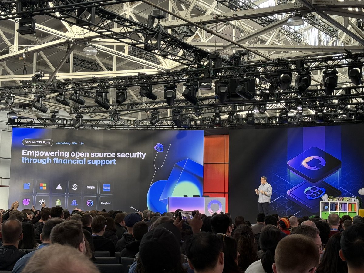 Abby Cabunoc Mayes (@abbycabs) on Twitter photo “We already have a million dollars of funding ready to go”
<a href="/kdaigle/">Kyle Daigle</a> announcing the new Secure OSS Fund! So excited to see this initiative pairing funding for maintainers with programmatic support to secure the open source ecosystem #githubuniverse “We already have a million dollars of funding ready to go”
<a href="/kdaigle/">Kyle Daigle</a> announcing the new Secure OSS Fund! So excited to see this initiative pairing funding for maintainers with programmatic support to secure the open source ecosystem #githubuniverse