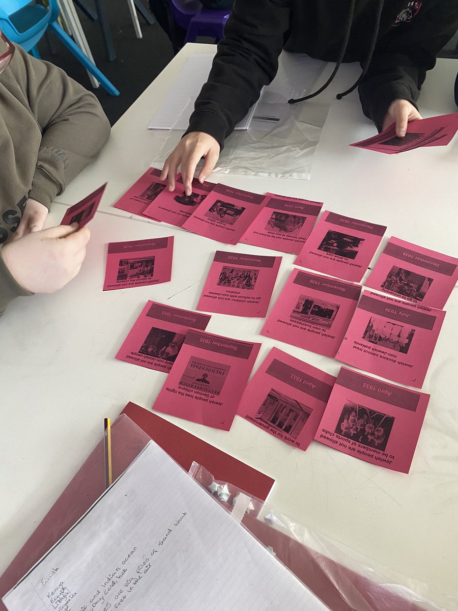 Fab, fab Faabulous lesson with S2 today practicing chronology and looking at different Nuremberg Laws! <a href="/WestCalderHigh/">West Calder High</a> #teamwork #participation #pupilsdrivinglearning