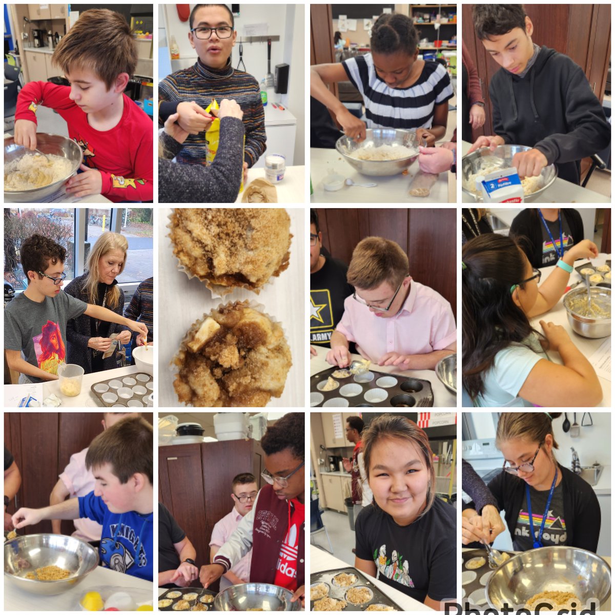 It's apple strudel muffin day here at <a href="/StPeterOCSB/">St. Peter High School</a> Fantastic measuring, mixing, following directions and following kitchen safety rules today Team 100! #WhipItUpWednesday <a href="/OttCatholicSB/">Ottawa Catholic School Board</a> <a href="/OCSBSpecEd/">OCSBSpecEd</a>