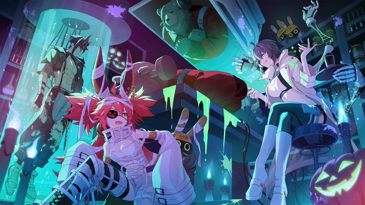 ZenlessWorld's tweet photo. Zenless Halloween Art 🎃✨ 

Thread 🧵 

#ZenlessZoneZero #ZZZero #ZZZ https://t.co/9lFcKlYgvX