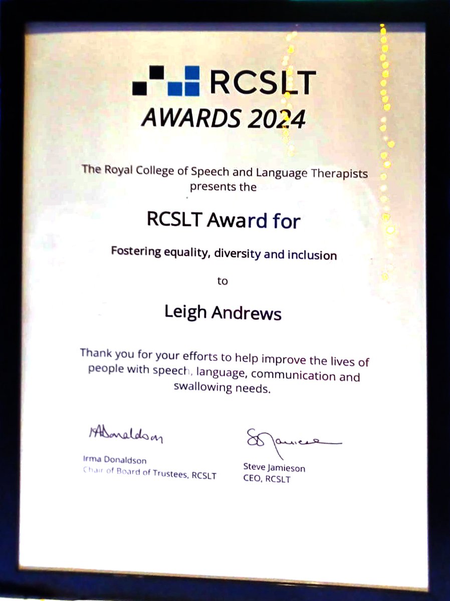 JandRPress's tweet image. Belated congratulations to Leigh Andrews for her much deserved recent award from the RCSLT @ChgCommC