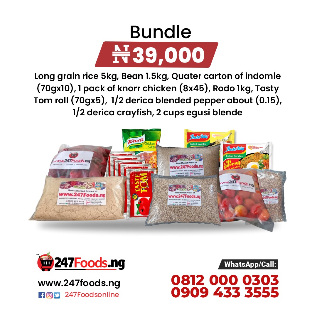 247foodsonline1's tweet image. Order easily by following the link in our bio to connect with us on

WhatsApp! *** +2348120000303 ***

📦 Affordable Bundle Packages tailored for your family’s needs. 

🌍 Worldwide Delivery – 
Wherever you are, we’re just a DM away!

#Lagosvendors #247foodsng #Groceries