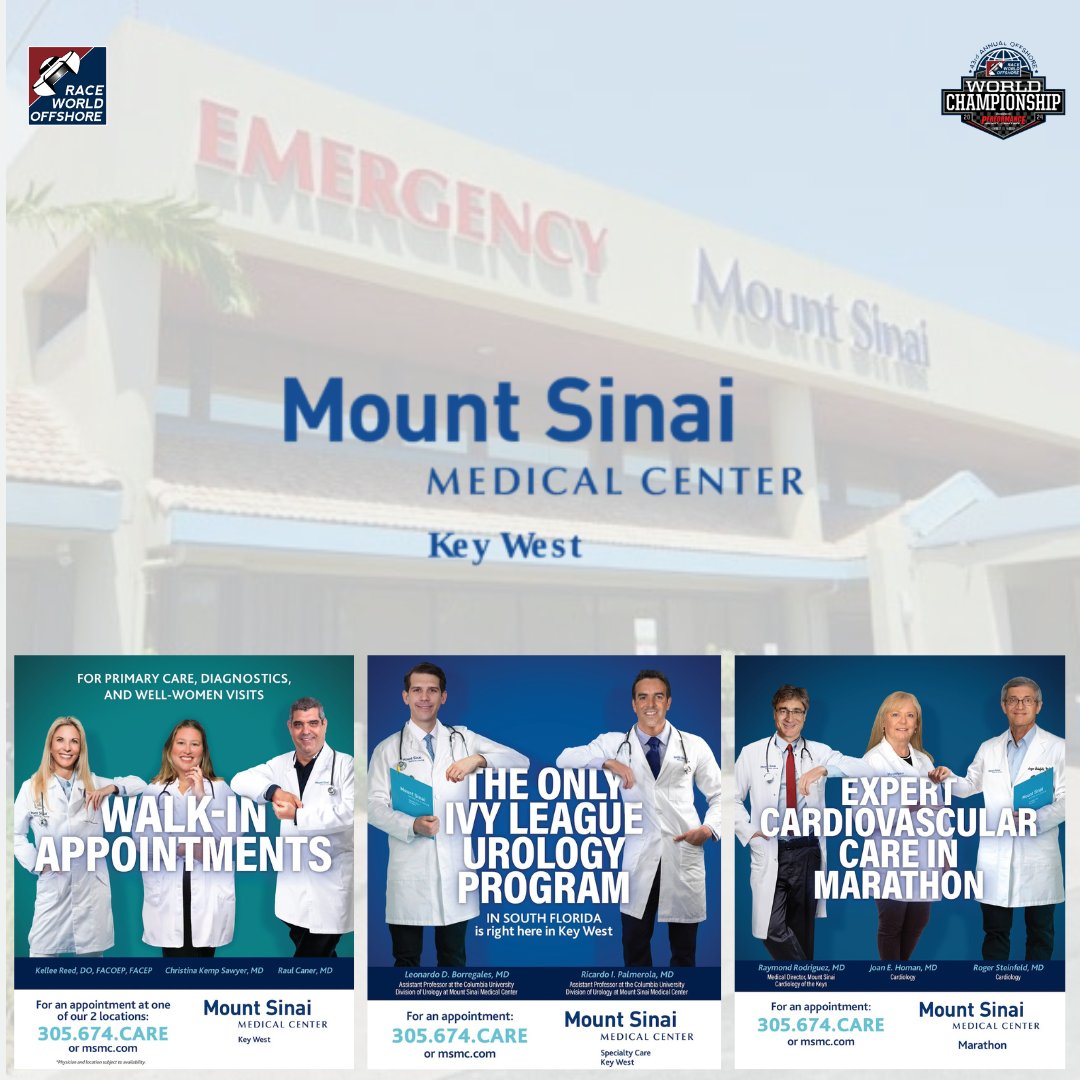 🌊 For over 75 years, Mount Sinai Medical Center has proudly served our community with compassionate care and a range of services. Good luck to all competitors! 🏁 Learn more at msmc.com.