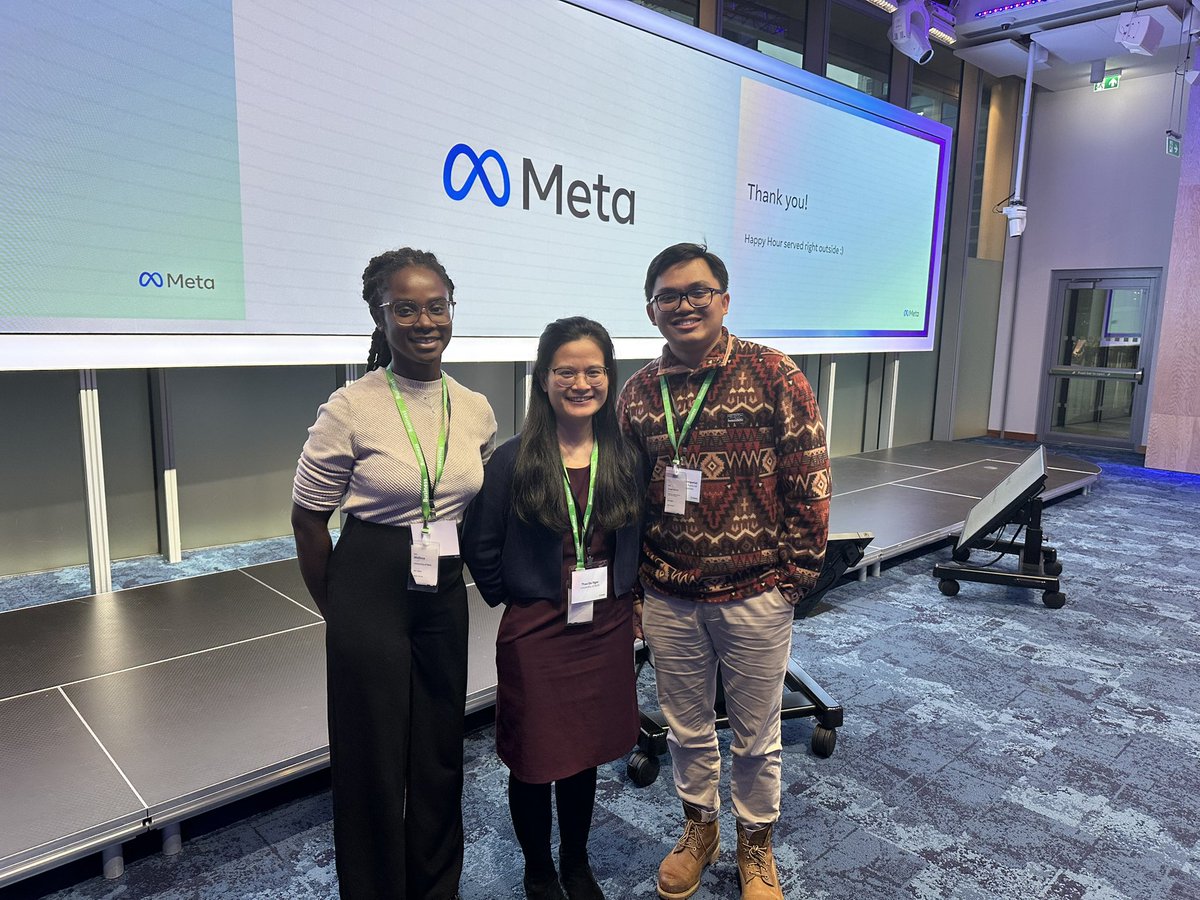 Joseph Imperial (@josephimperial_) on Twitter photo Probably one of the highlights of my PhD this year ✨
Thank you <a href="/AIatMeta/">AI at Meta</a> London for giving me the opportunity to share my PhD research on aligning LLMs with expert standards. It was great meeting familiar co-authors and new potential collaborators 💙 Probably one of the highlights of my PhD this year ✨
Thank you <a href="/AIatMeta/">AI at Meta</a> London for giving me the opportunity to share my PhD research on aligning LLMs with expert standards. It was great meeting familiar co-authors and new potential collaborators 💙