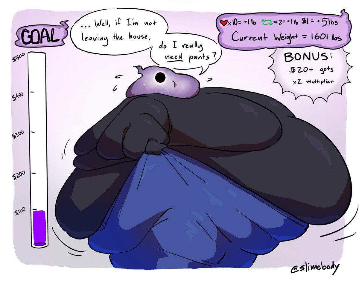 bodyslime's tweet photo. It's finally time- Round 3 (the FINAL round) is live. To really help get that final number up, all $20+ donations will add TWICE as many pounds. LET'S GOOOO. Ko-fi link below⬇️ https://t.co/hgYZ70Onvm