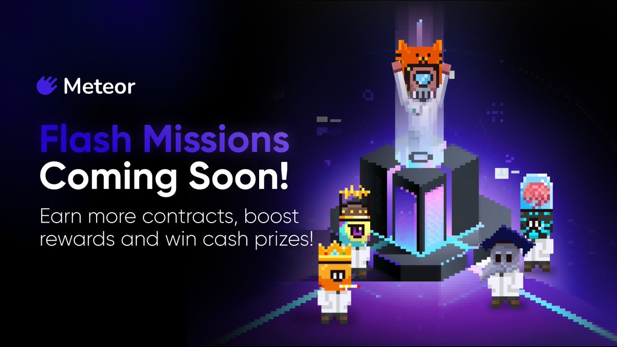 meteortestx's tweet photo. gear up degens – missions droppin' soon, more contracts, more $ https://t.co/QUuK5HJPx0