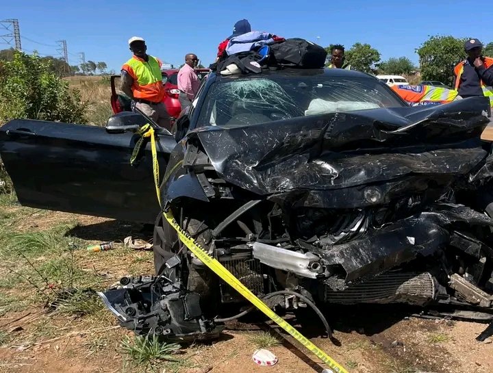 MDNnewss's tweet photo. Video footage of the collision involving Skhukhune United player Mokete Mogaila (driving the black car) and another driver (in the red car) this morning in Tembisa has been released. 

Tragically, the 9 year old little girl, who was being accompanied to school by her mother, lost her life in the accident. 

Police reportedly found bottles of alcohol and drugs at the scene. 

A case of culpable homicide, reckless, and negligent driving has been filed in relation to this incident.