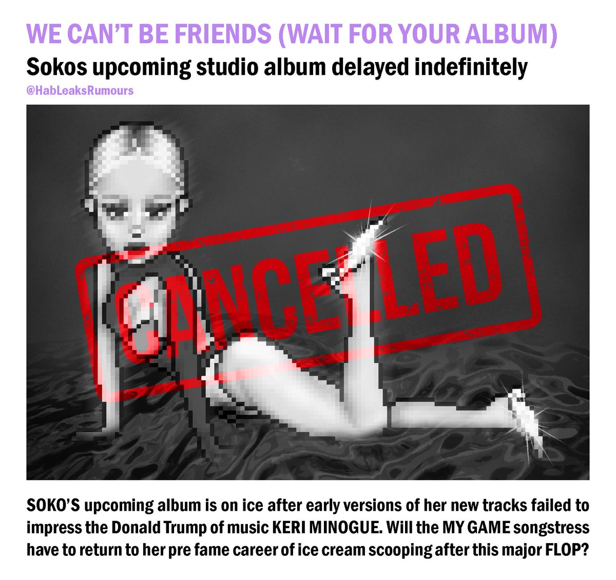 WE CAN'T BE FRIENDS (WAIT FOR YOUR ALBUM)
@Habsoko @Keriminogue