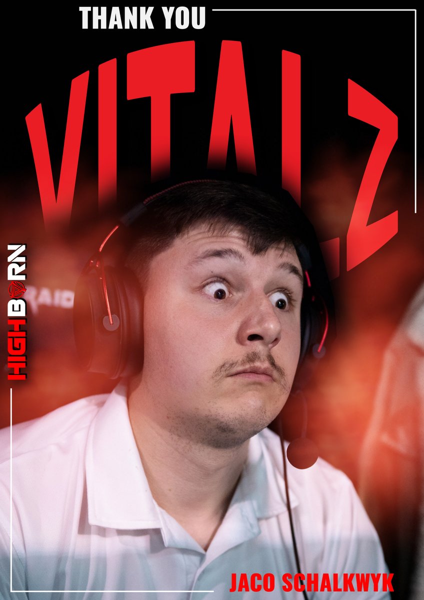 Today, we bid farewell to one of South Africa’s COD legends, Vitalz also known as [Jaco Schalkwyk], as he retires from competitive play. 💔 Since joining Highborn this year, Vitalz has been the backbone of our success, bringing unforgettable clutch plays and helping us achieve