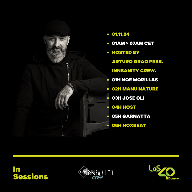 Los40Dance's tweet photo. Mañana en #LOS40DanceInSessions w/Arturo Grao🎤

❗@Noemorillas
❗Manu Nature
❗@JoseOliMusic
❗Host
❗Garnatta
❗NoxBeat
🎼 @InnsanityCrew
#LOS40DanceInSessionsInnsanityCrew

🎧 directo+podcast:

📱 https://t.co/HXqCebbqiV

🔴 https://t.co/S4Lmtxbind

💻 https://t.co/2460FsBSoC https://t.co/Yt898vGMNo
