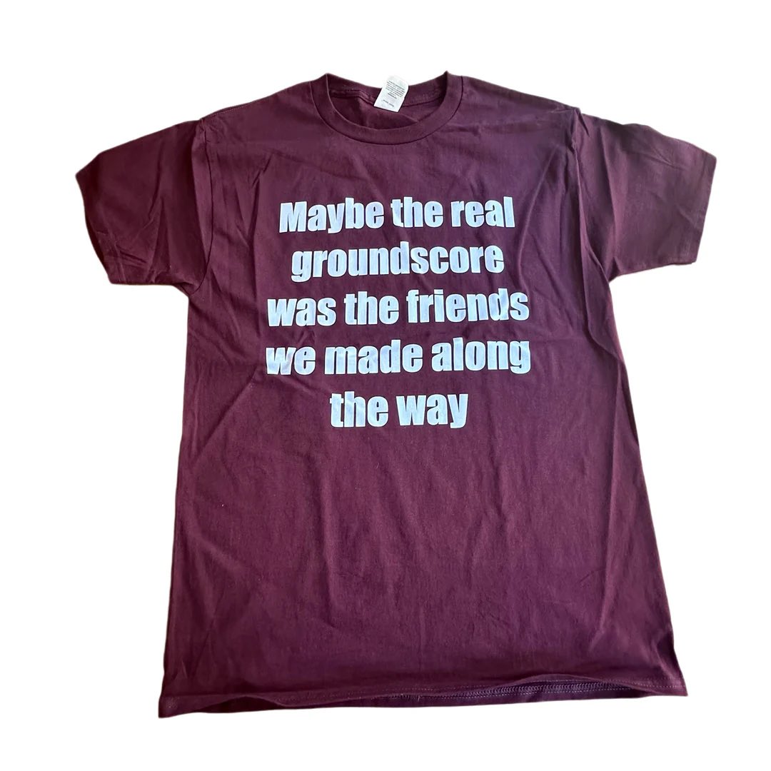 Almost sold out of these shirts. Use code “GROUNDSCORE” for free shipping while they last passedoutwooks.com