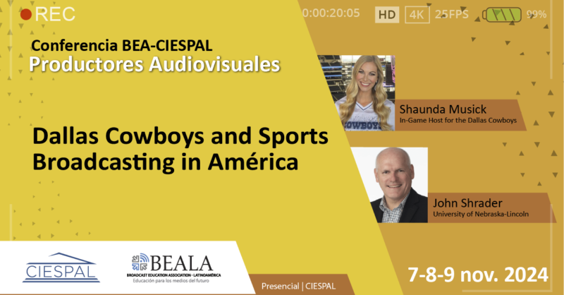 ciespal's tweet photo. 🏈🎥Dallas Cowboys and Sports Broadcasting in América, junto a Shaunda Musick y John Shrader.

🗓 Fecha: 7, 8 y 9 de noviembre

📍Lugar: CIESPAL

🙌¡Te esperamos!

Conoce más e inscríbete 🔗  https://t.co/0Bt0jUsGS7 

@UNLincoln   @ShaundaMusick https://t.co/eGyi4Gu2Z4