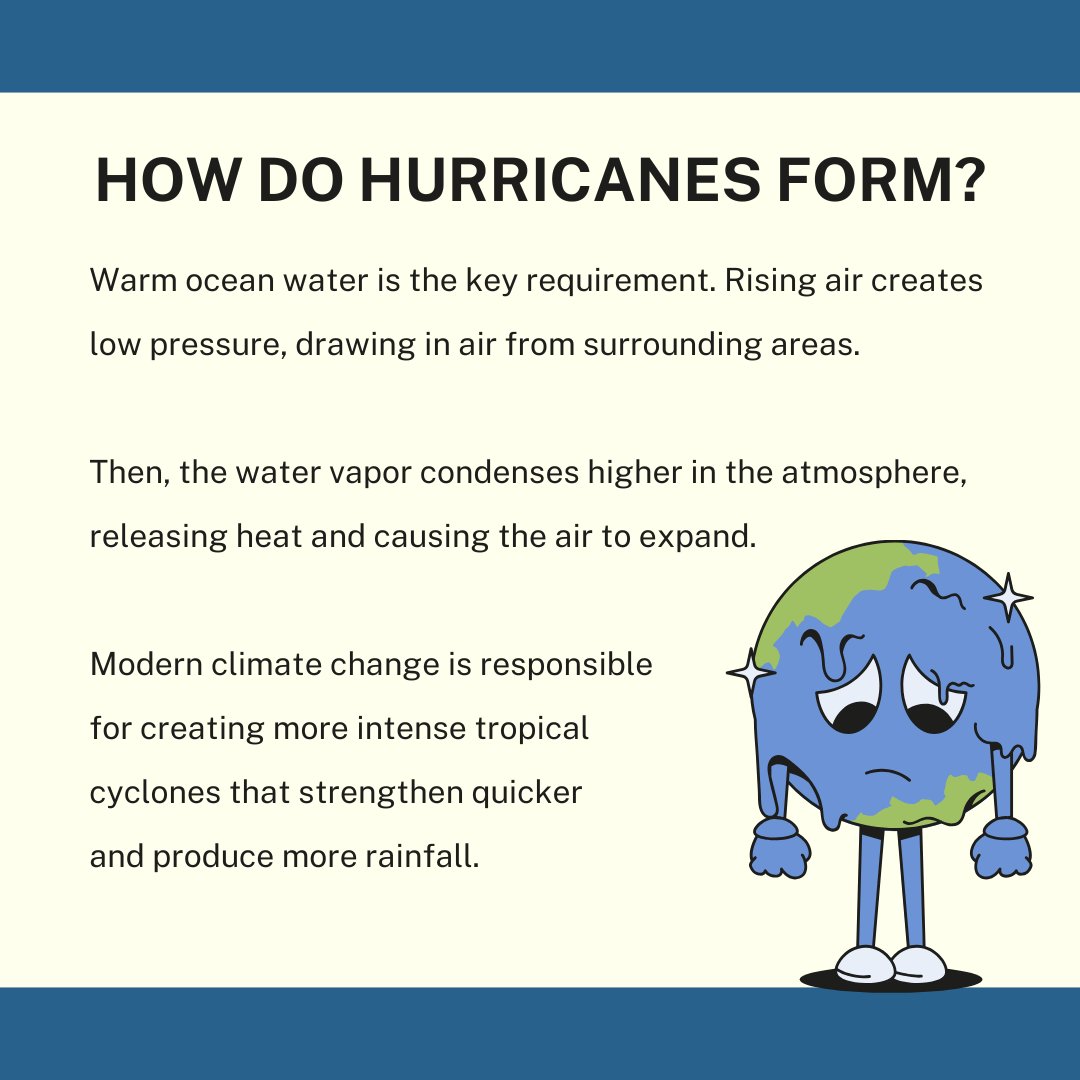CSULBGeography's tweet image. After the recent hurricanes like Milton, Helene, Francine and Oscar, our buddy Geo Jeff dusted off his glasses to teach you guys about hurricanes and weather-related courses at CSULB!

Have any more Geography questions for Geo Jeff? Comment down below!

#csulbgeography #hurricane