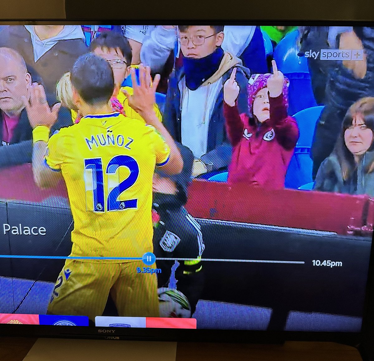 Gazzer91's tweet photo. @CPFC Dread to think what this young rascal did when Kamada scored 😊 https://t.co/lBCNkxEbW4